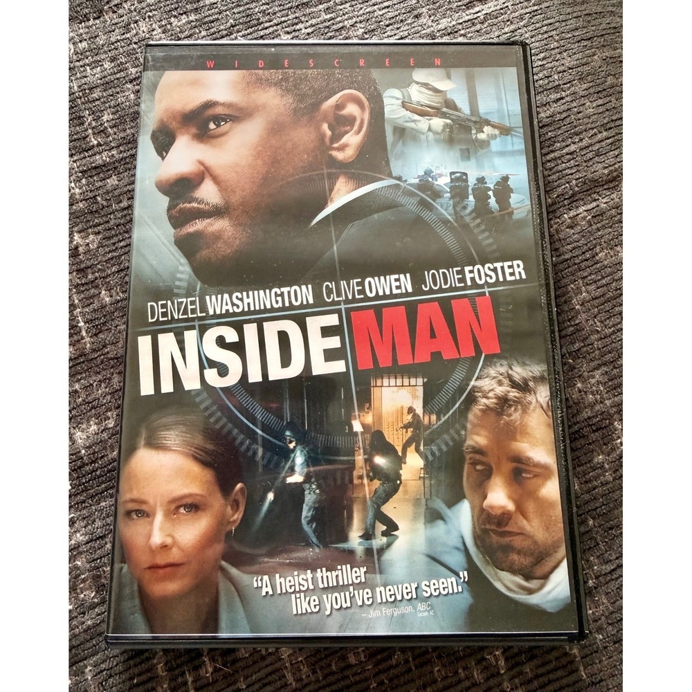 Universal Inside Man DVD Movie Denzel Washington Clive Owen Widescreen Excellent